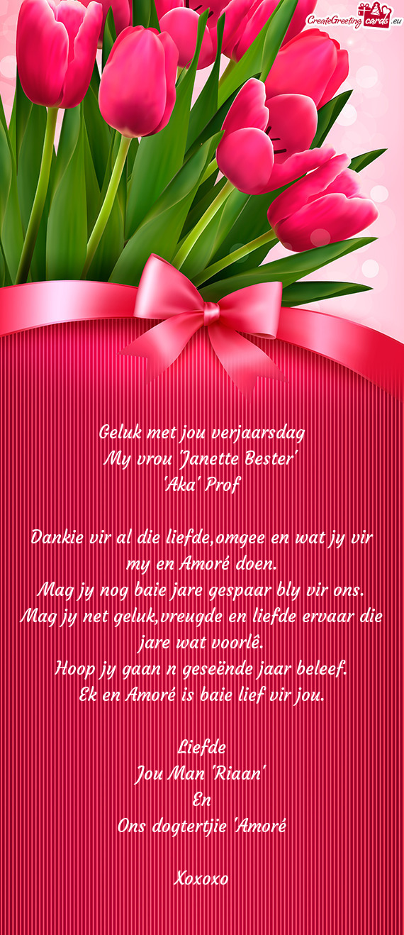 My vrou "Janette Bester"