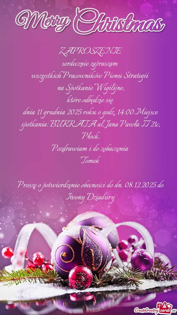 Na Spotkanie Wigilijne