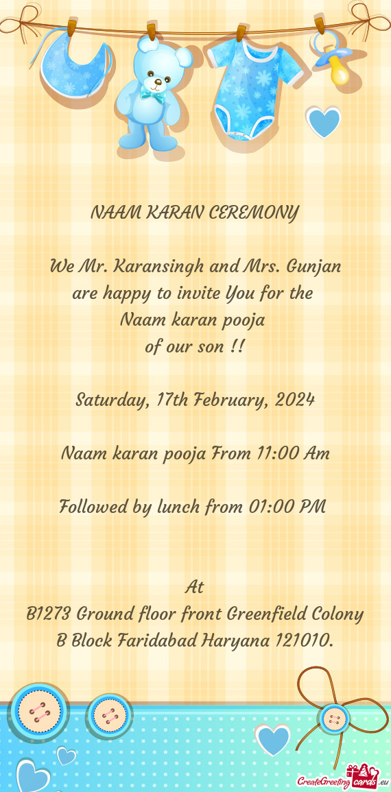 Naam karan pooja