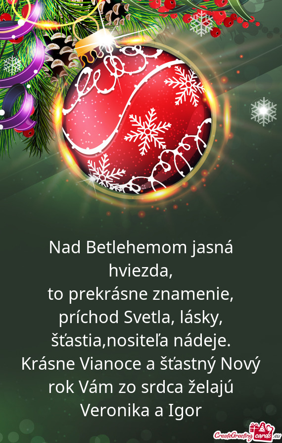 Nad Betlehemom jasná hviezda