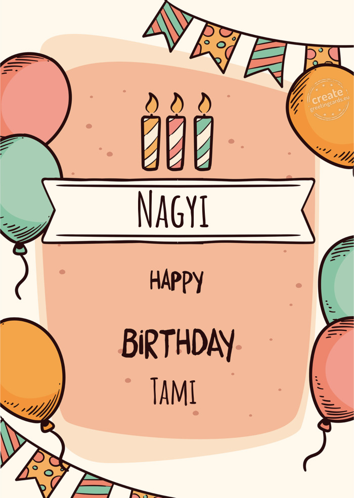 Nagyi Happy birthday Tami