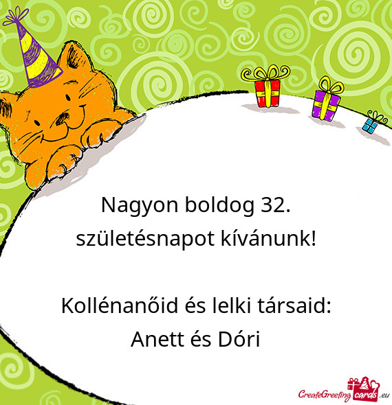 Nagyon boldog 32. születésnapot kívánunk