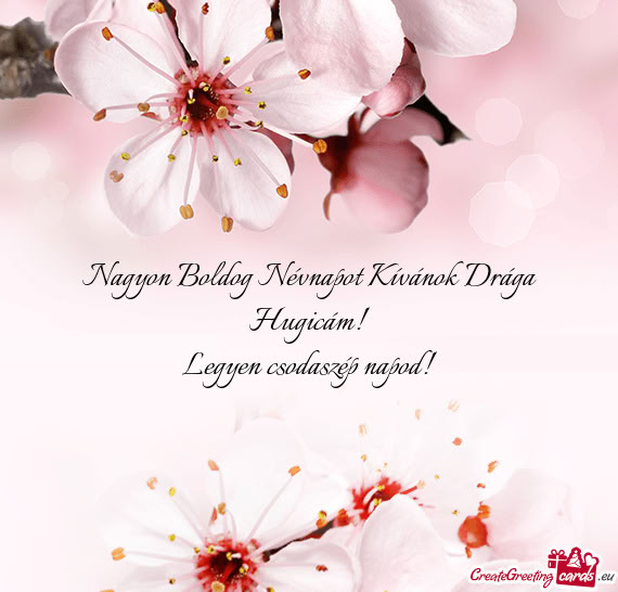 Nagyon Boldog Névnapot Kívánok Drága Hugicám! Legyen csodaszép napod