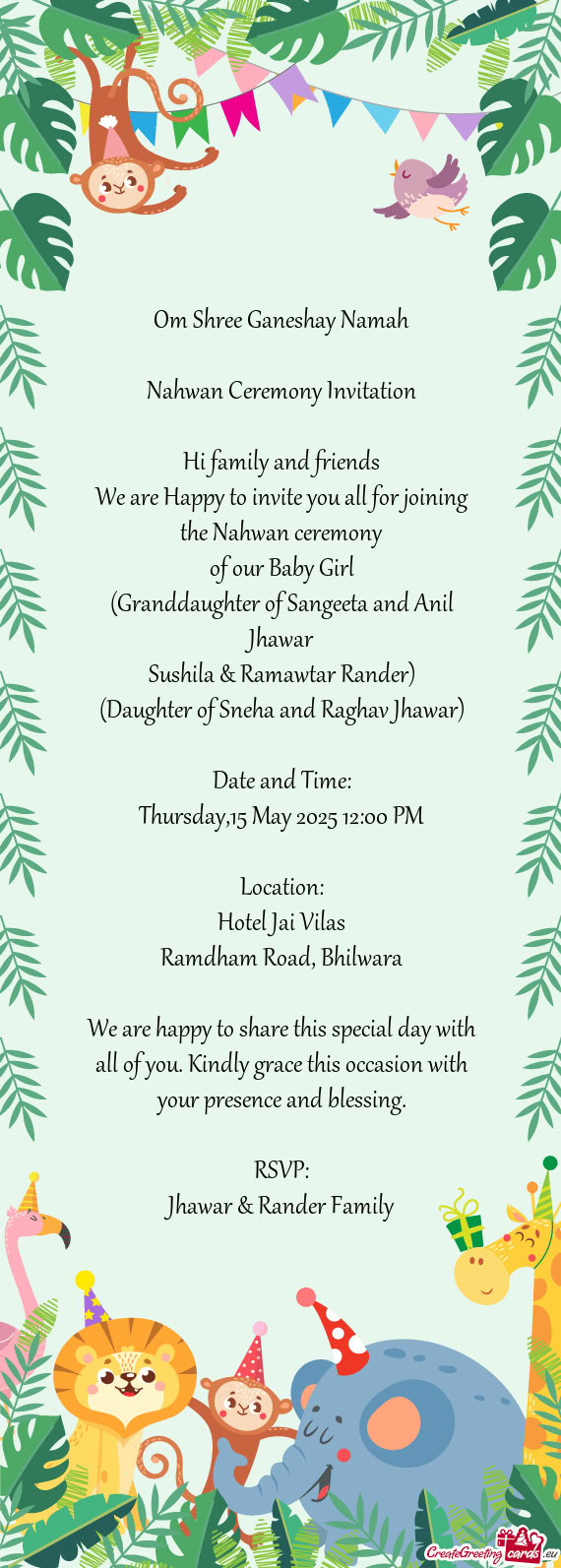 Nahwan Ceremony Invitation