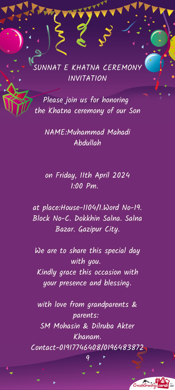 NAME:Muhammad Mahadi Abdullah