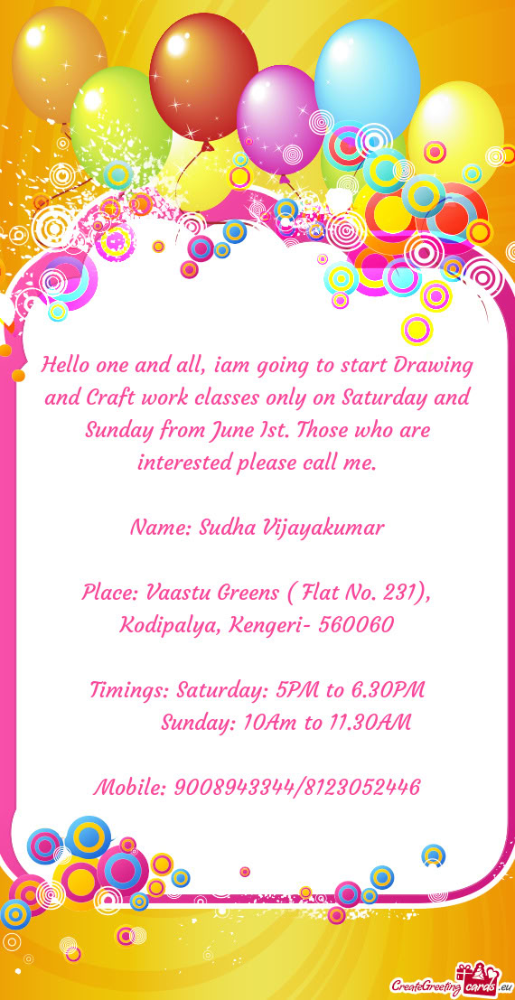 Name: Sudha Vijayakumar