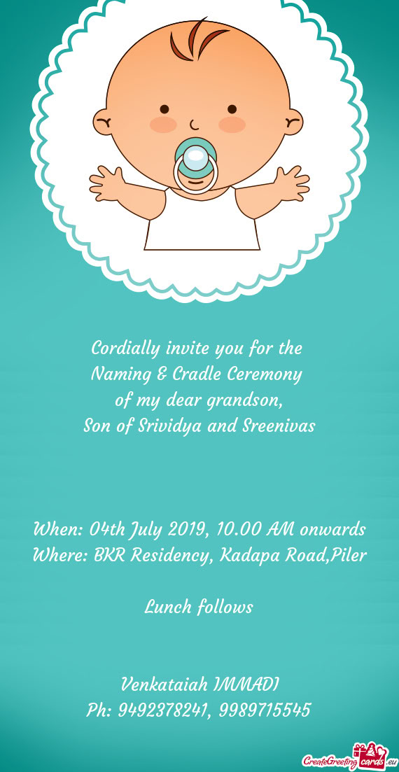 Naming & Cradle Ceremony