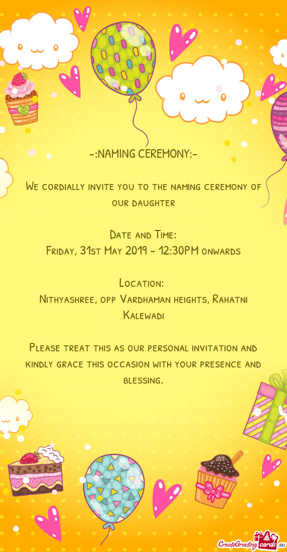 :NAMING CEREMONY: