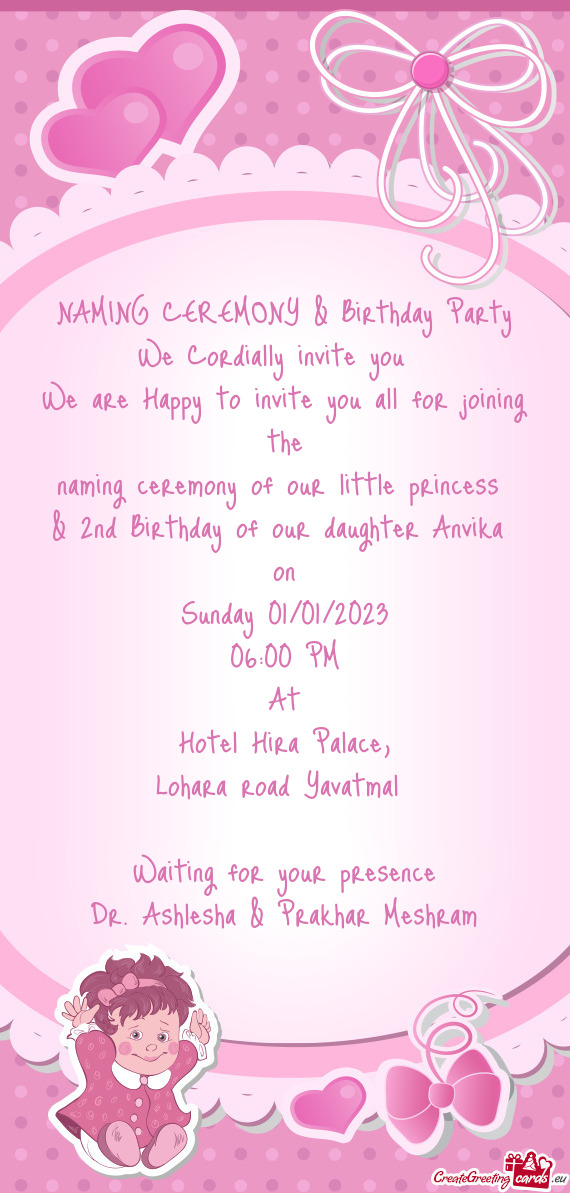 NAMING CEREMONY & Birthday Party