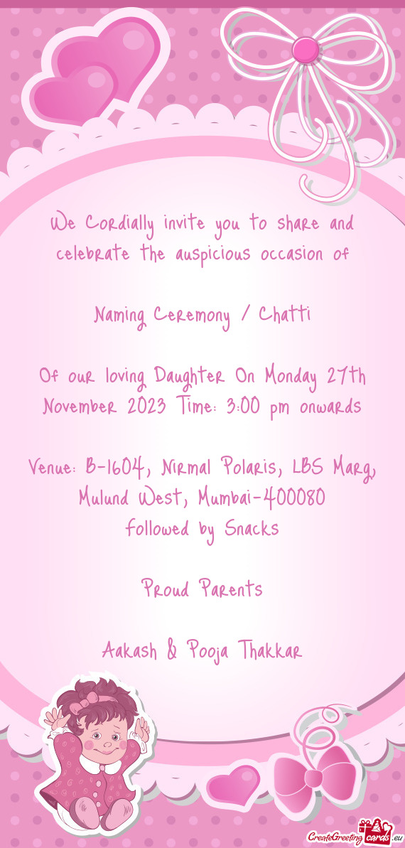 Naming Ceremony / Chatti