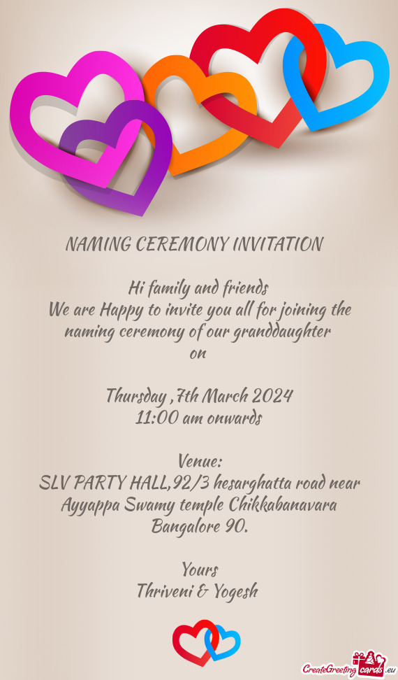 NAMING CEREMONY INVITATION 💟