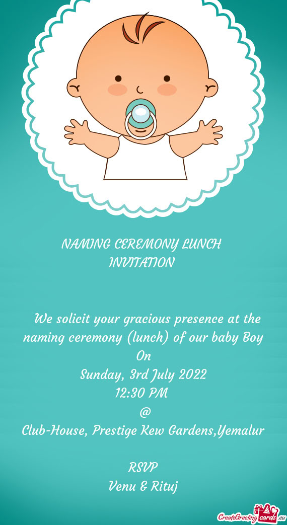 NAMING CEREMONY LUNCH
