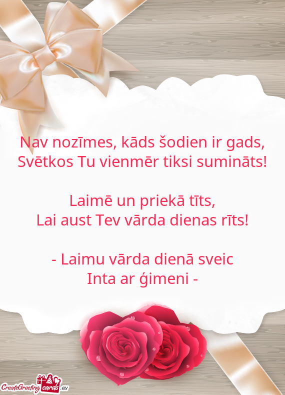 Nav nozīmes, kāds šodien ir gads