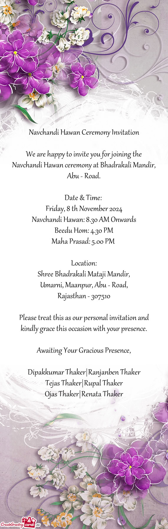 Navchandi Hawan ceremony at Bhadrakali Mandir, Abu - Road