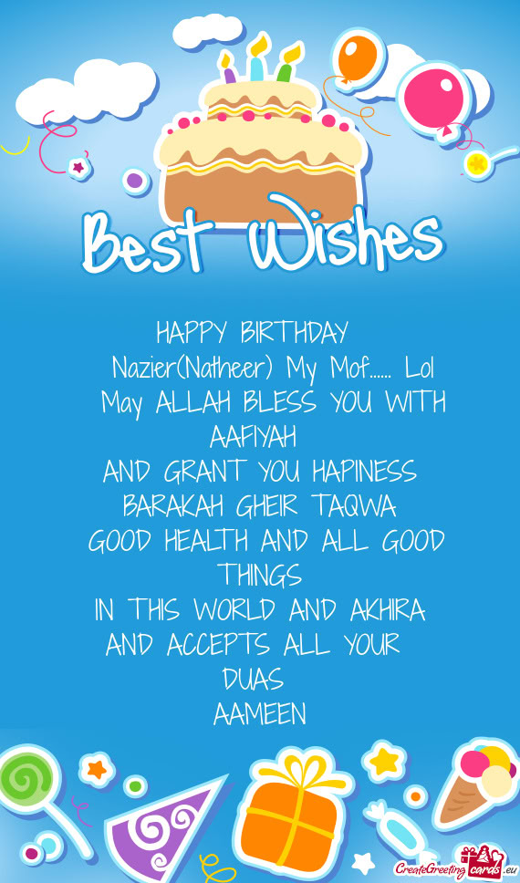 Nazier(Natheer) My Mof...... Lol