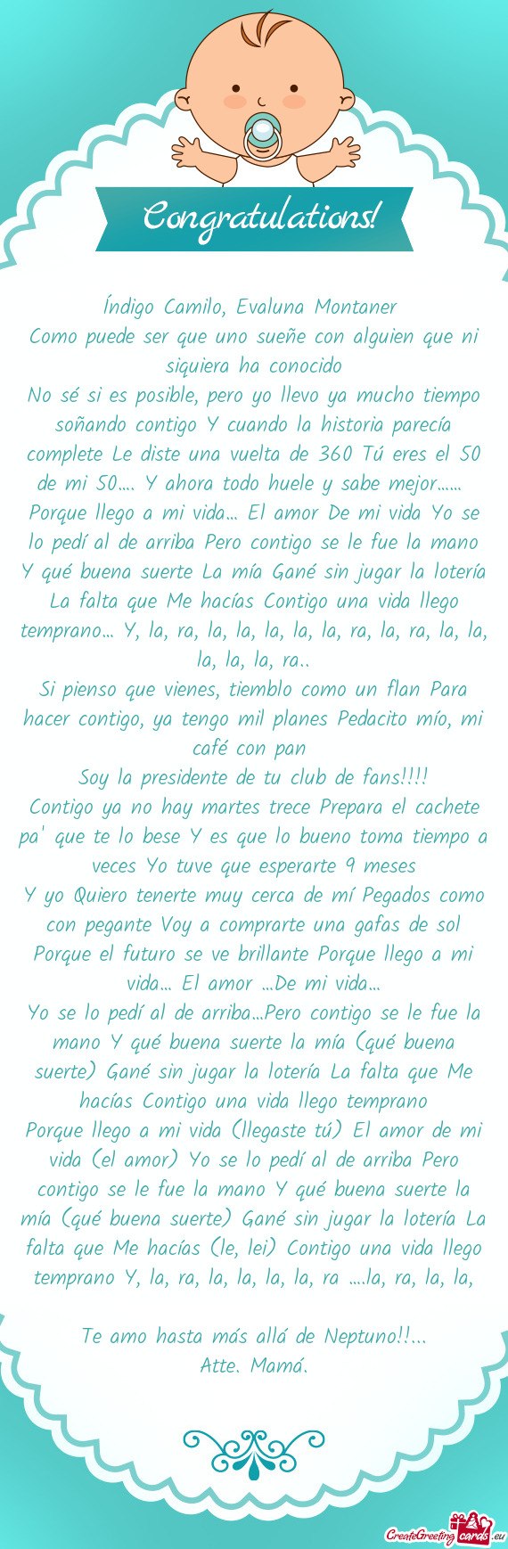 ?ndigo Camilo, Evaluna Montaner