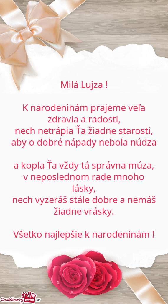 Nech netrápia Ťa žiadne starosti