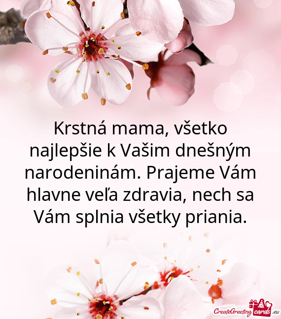 Nech sa Vám splnia všetky priania