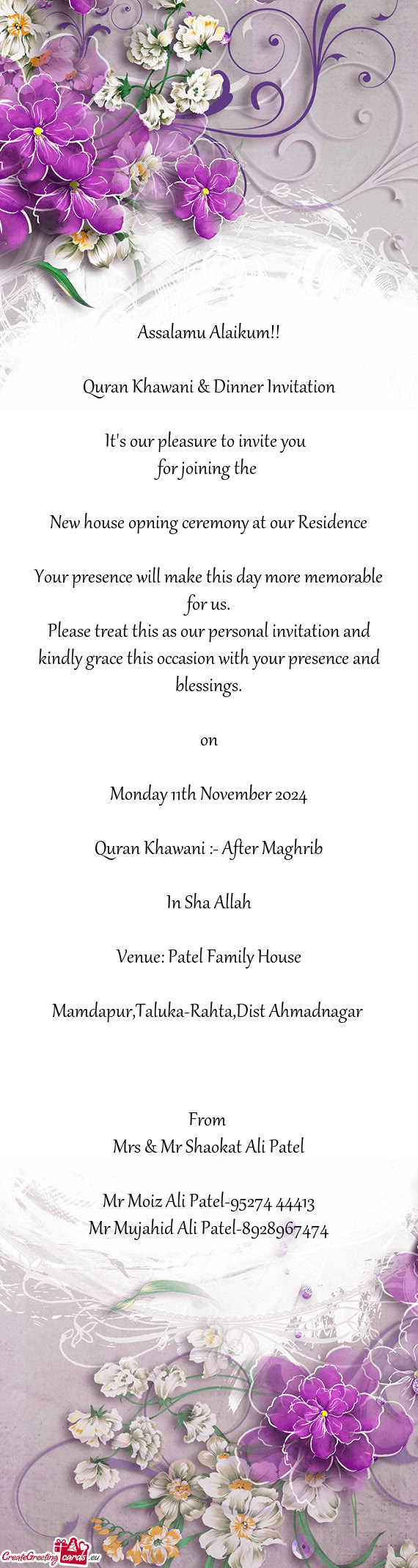 New house opning ceremony at our Residence