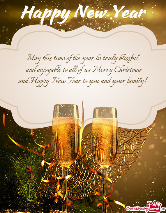 New Year to you and your family