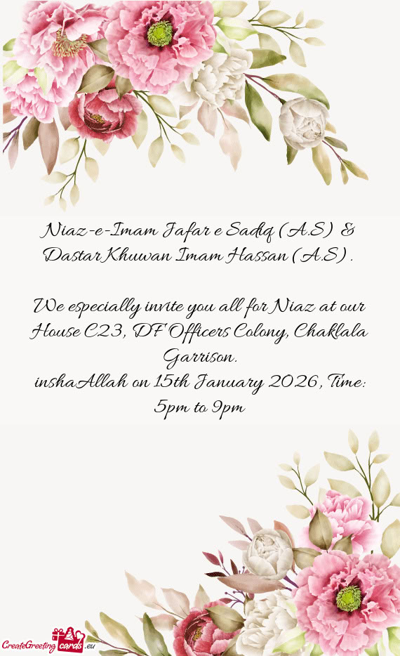 Niaz-e-Imam Jafar e Sadiq (A.S) & Dastar Khuwan Imam Hassan (A.S)