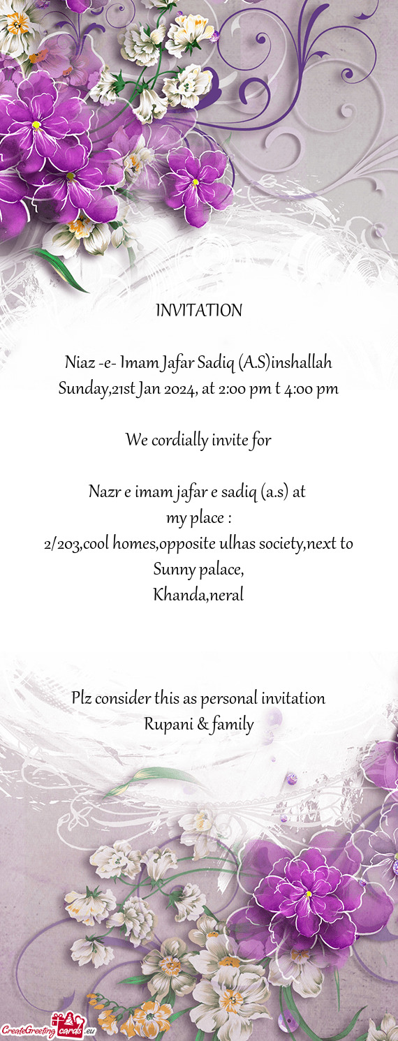 Niaz -e- Imam Jafar Sadiq (A.S)inshallah