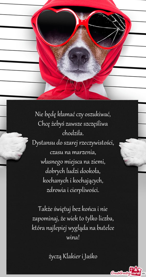 Nie będę kłamać czy oszukiwać