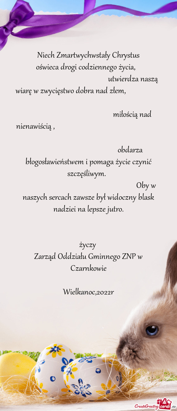 Niech Zmartwychwstały Chrystus