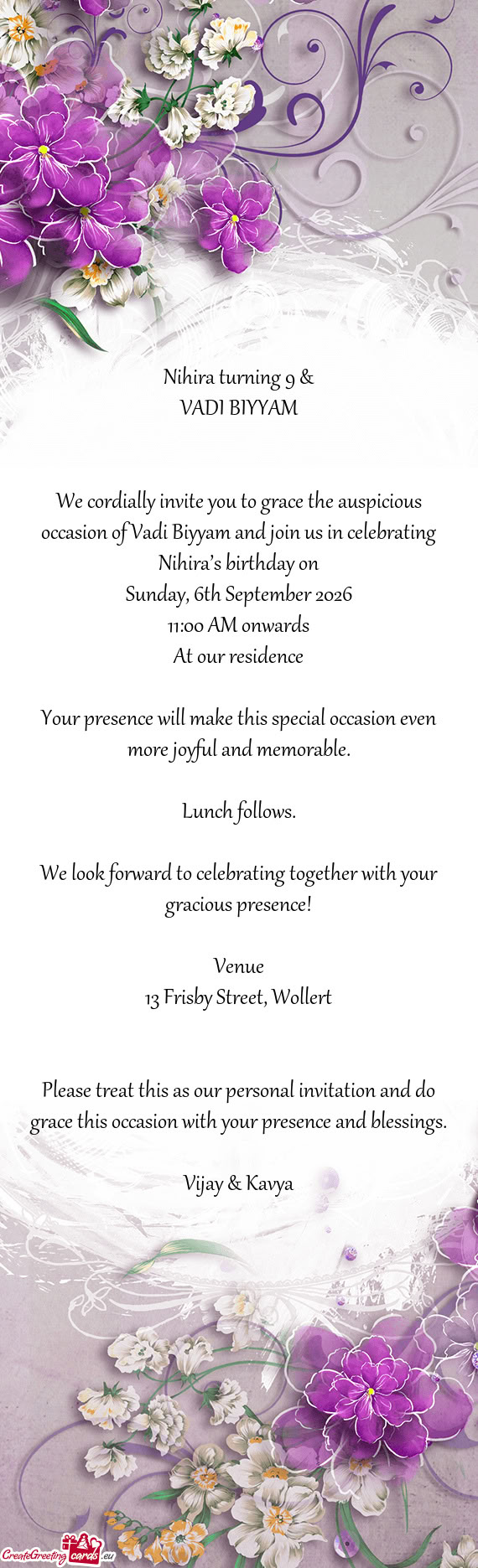 Nihira turning 9 &