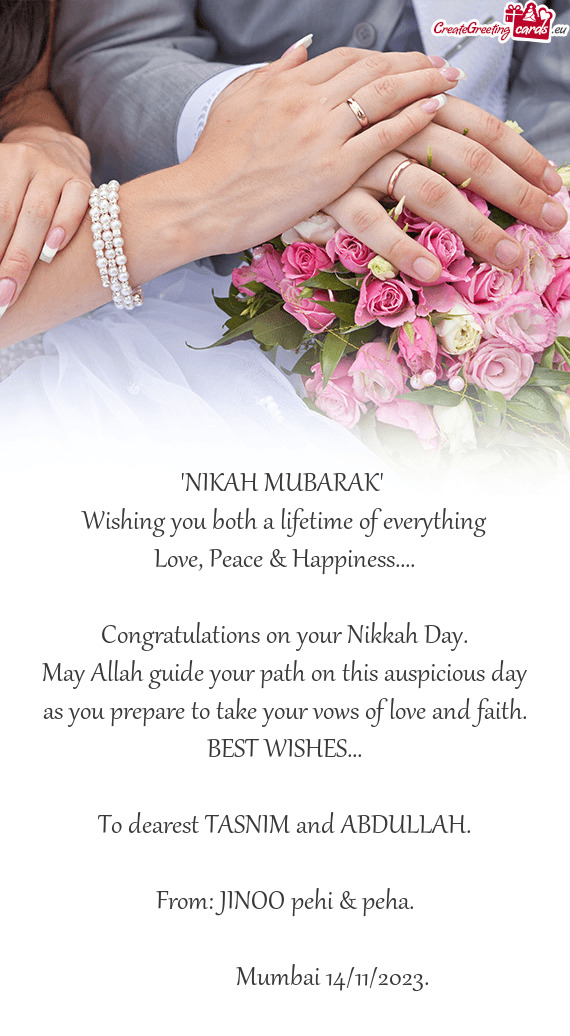 "NIKAH MUBARAK"