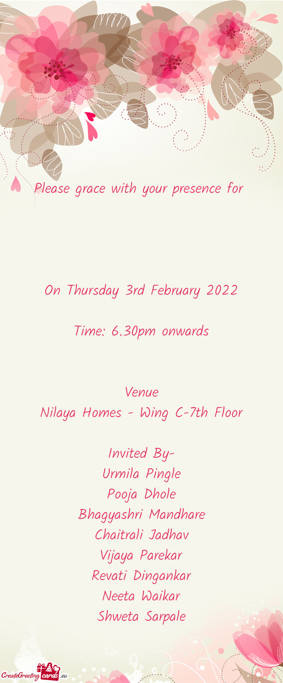 Nilaya Homes - Wing C-7th Floor