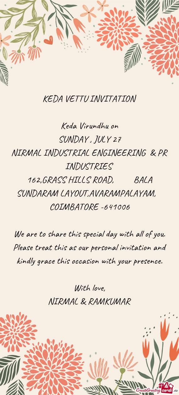 NIRMAL INDUSTRIAL ENGINEERING & PR INDUSTRIES