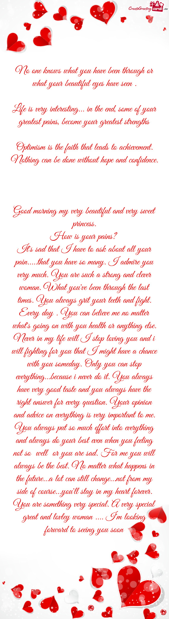 No one knows what you have been through or what your beautiful eyes have seen