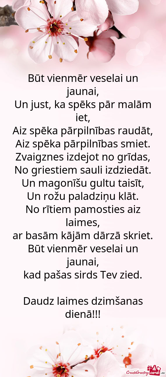 No rītiem pamosties aiz laimes