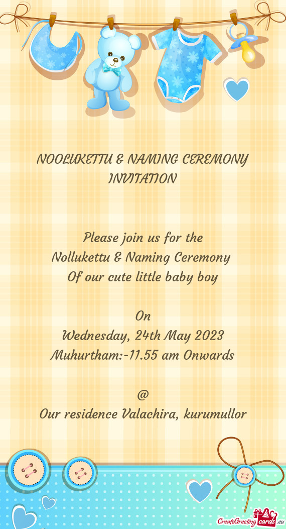 Nollukettu & Naming Ceremony