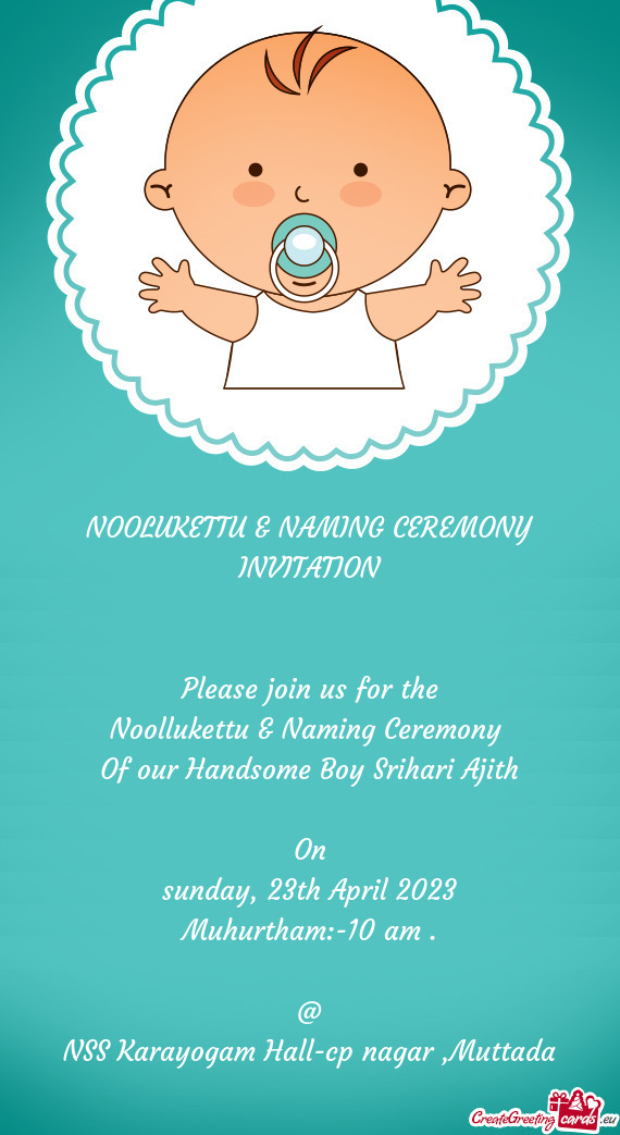 Noollukettu & Naming Ceremony