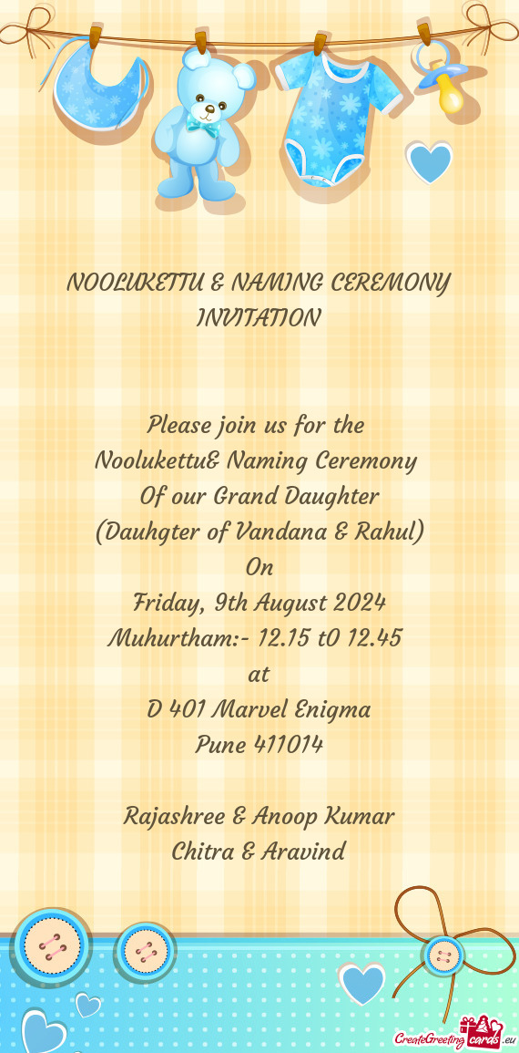 Noolukettu& Naming Ceremony