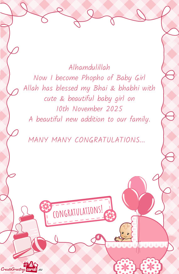 Now I become Phopho of Baby Girl