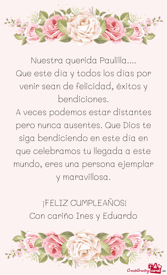 Nuestra querida Paulilla