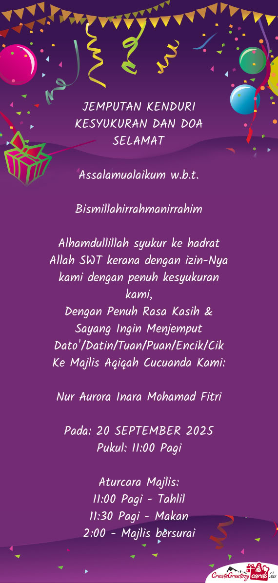 Nur Aurora Inara Mohamad Fitri