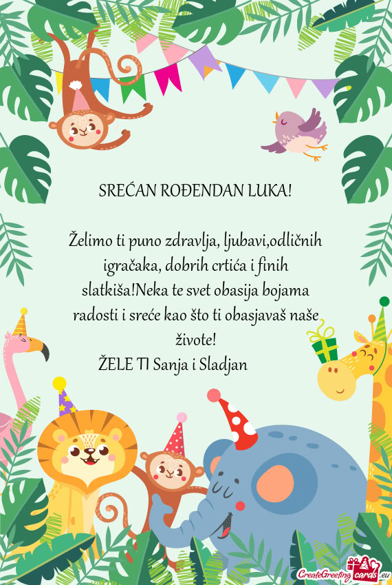 Obasija bojama radosti i sreće kao što ti obasjavaš naše živote