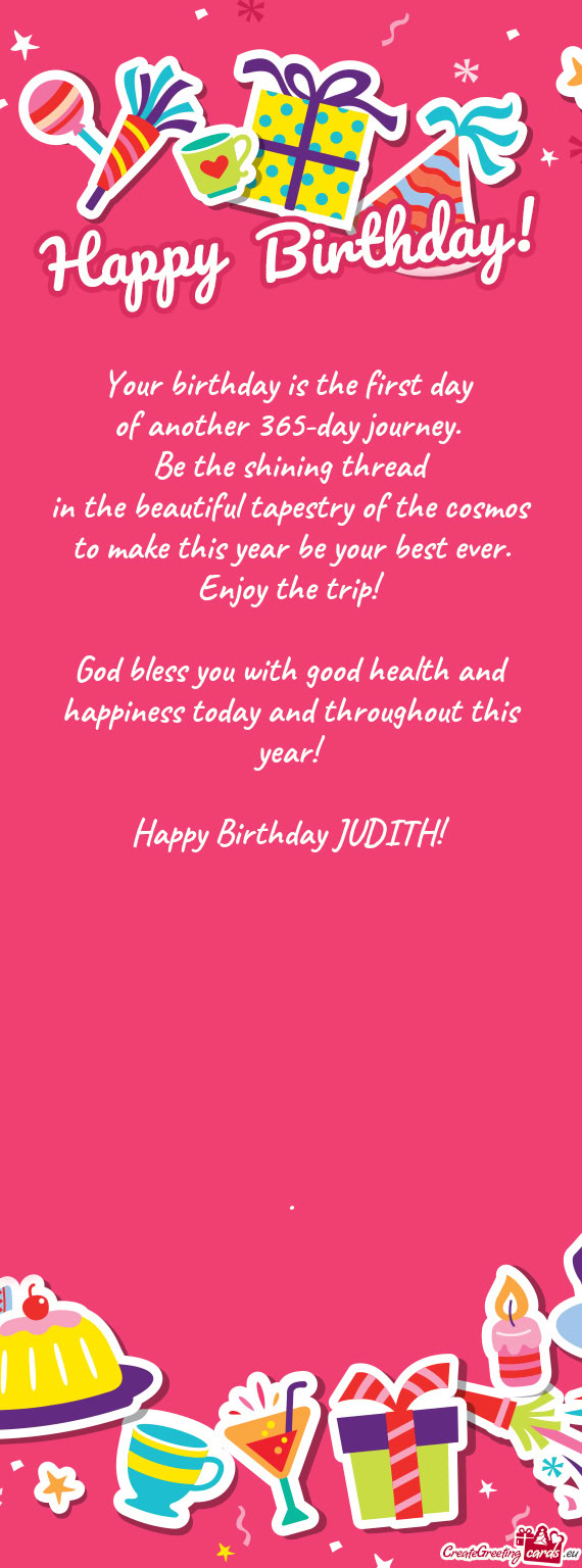 Of another 365-day journey