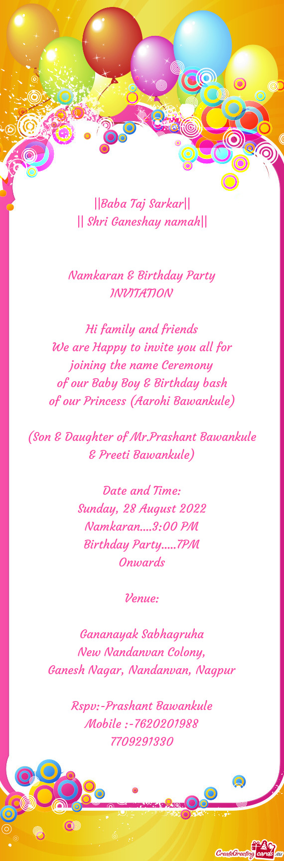 Of our Baby Boy & Birthday bash