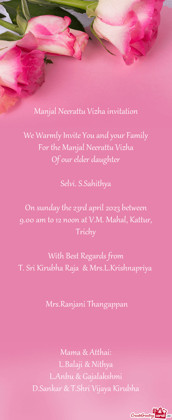 Of our elder daughter