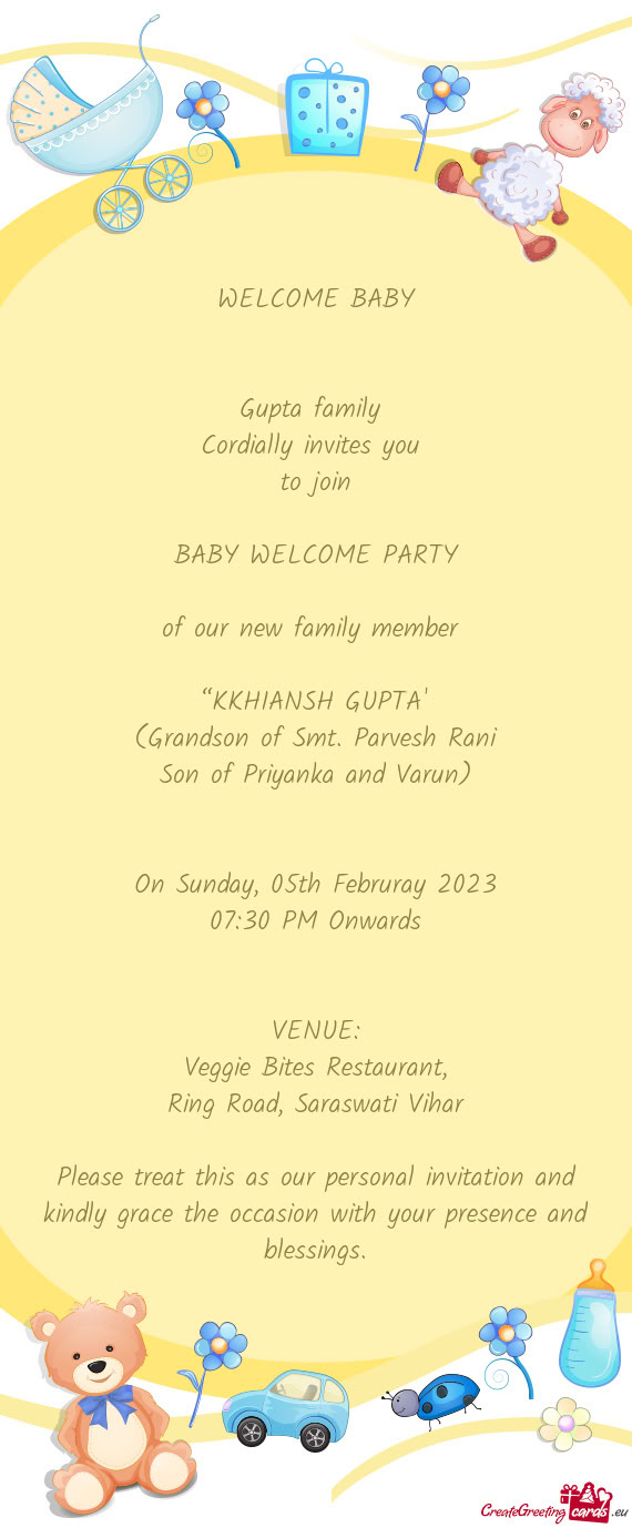 Of our new family member