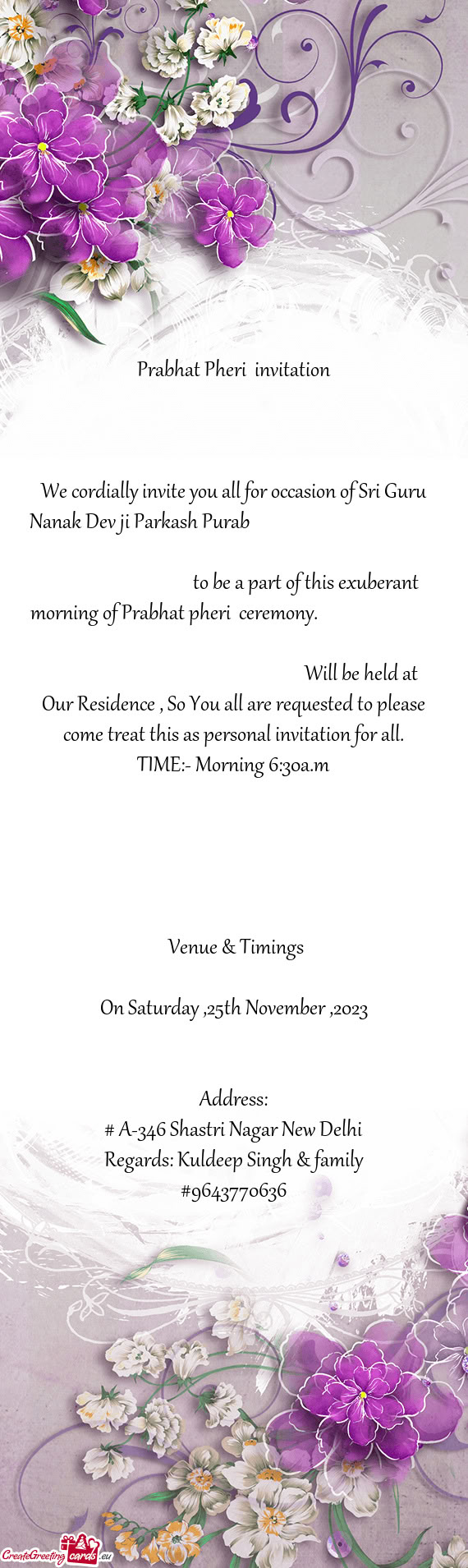 Of Prabhat pheri ceremony