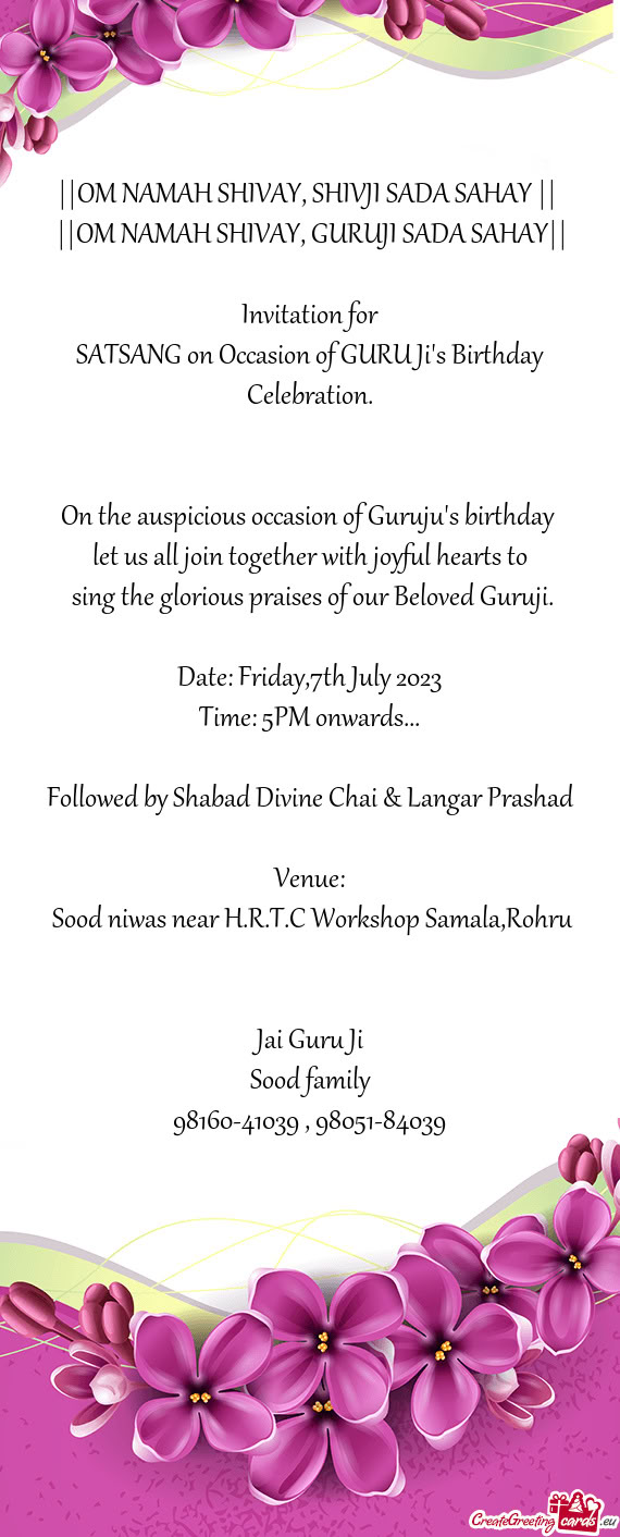 ||OM NAMAH SHIVAY, GURUJI SADA SAHAY||