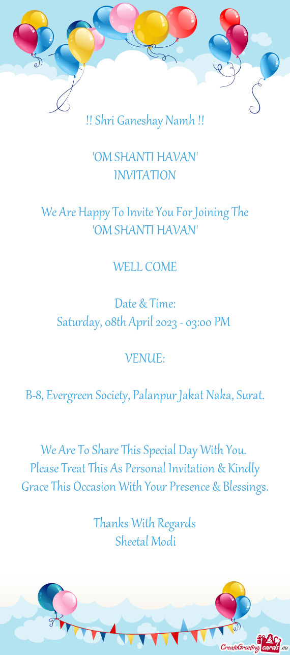 "OM SHANTI HAVAN"