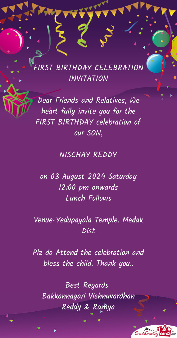 On 03 August 2024 Saturday 12:00 pm onwards