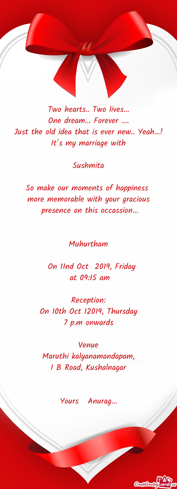 On 10th Oct 12019, Thursday